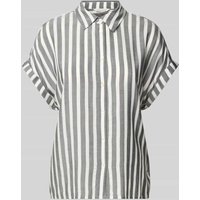 Tom Tailor Loose Fit Hemdbluse aus reiner Viskose in Marine, Größe 40 von Tom Tailor