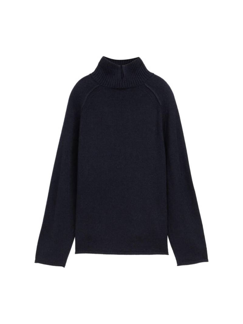 Tom Tailor - Loose Fit Strickpullover mit Stehkragen blau - Gr. - S von Tom Tailor