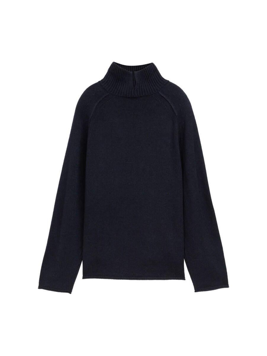 Tom Tailor - Loose Fit Strickpullover mit Stehkragen blau - Gr. - XL von Tom Tailor