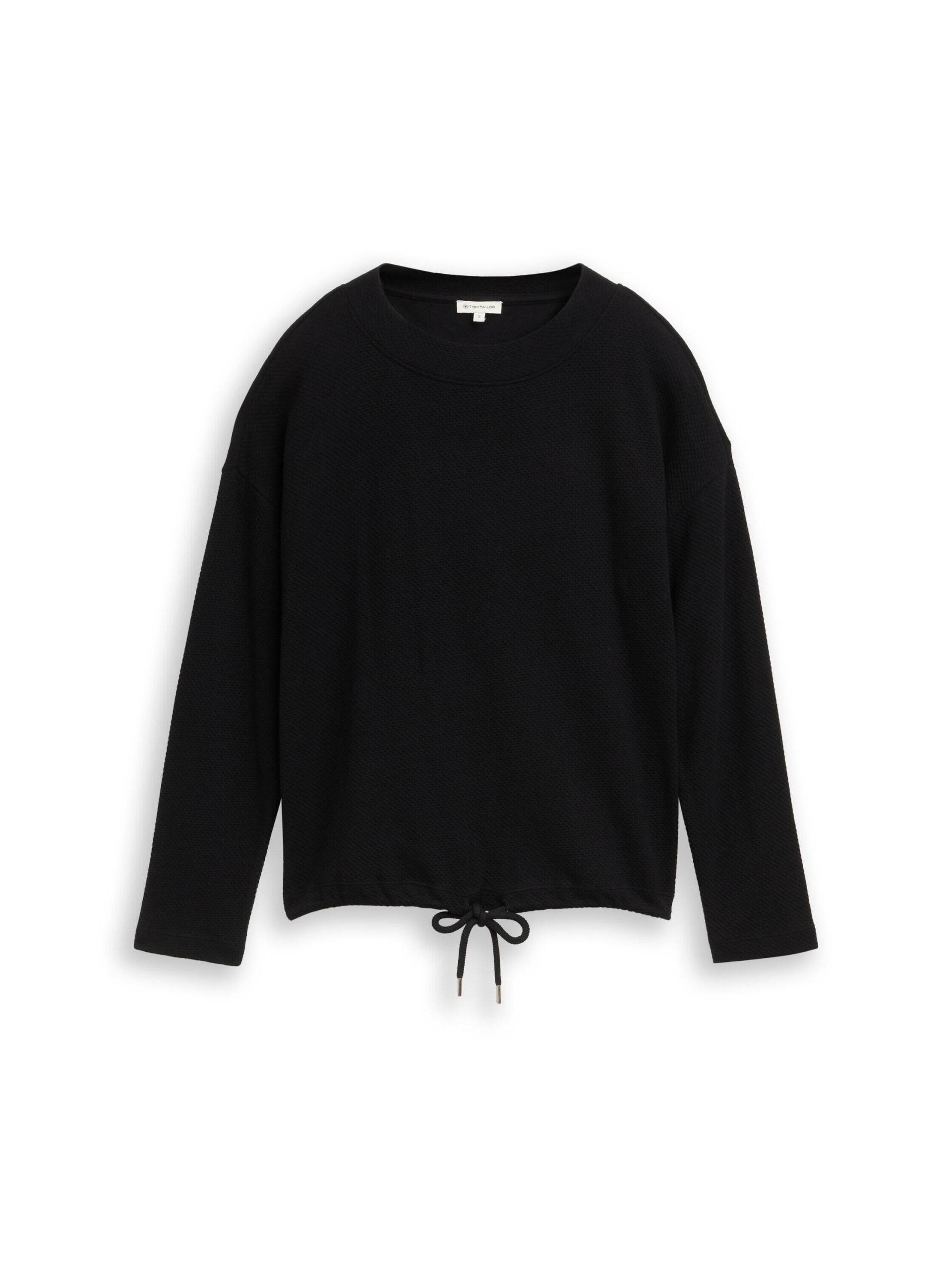 Tom Tailor - Loose Fit Sweatshirt deep black - Gr. - S von Tom Tailor