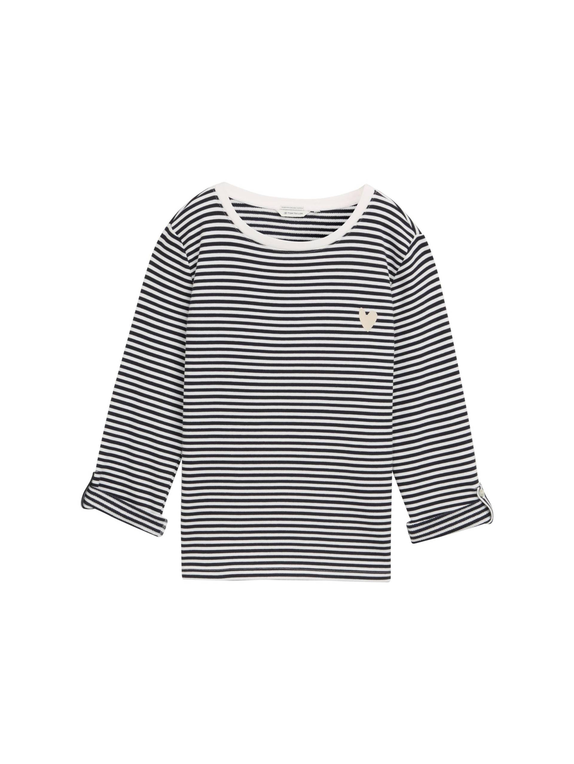 Tom Tailor - Loose Fit Sweatshirt mit Streifenmuster offwhite navy regular stripe - Gr. - L von Tom Tailor