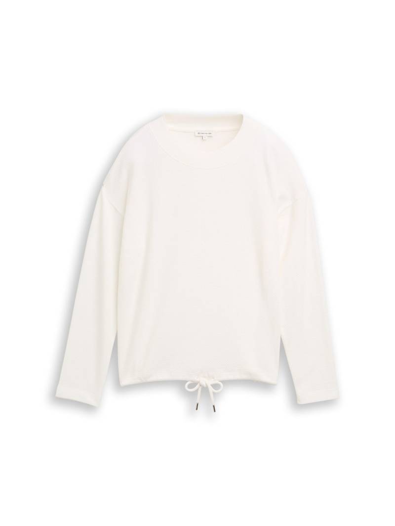 Tom Tailor - Loose Fit Sweatshirt whisper white - Gr. - L von Tom Tailor