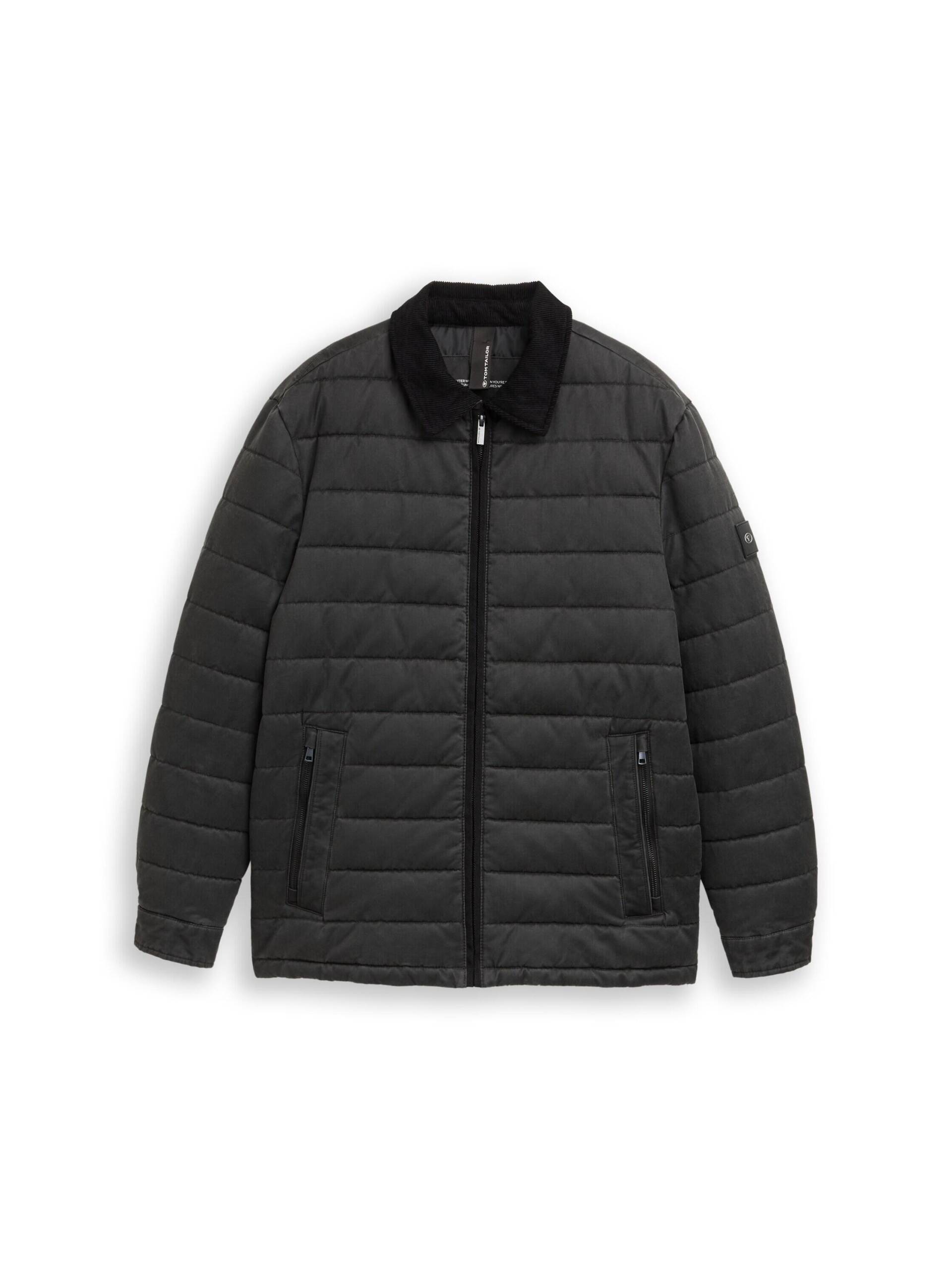 Tom Tailor - Overshirt mit Coating black grey melange - Gr. - XXL von Tom Tailor