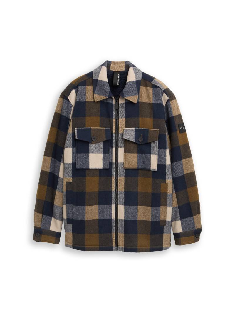 Tom Tailor - Overshirt mit Karomuster brown navy check - Gr. - XXXL von Tom Tailor