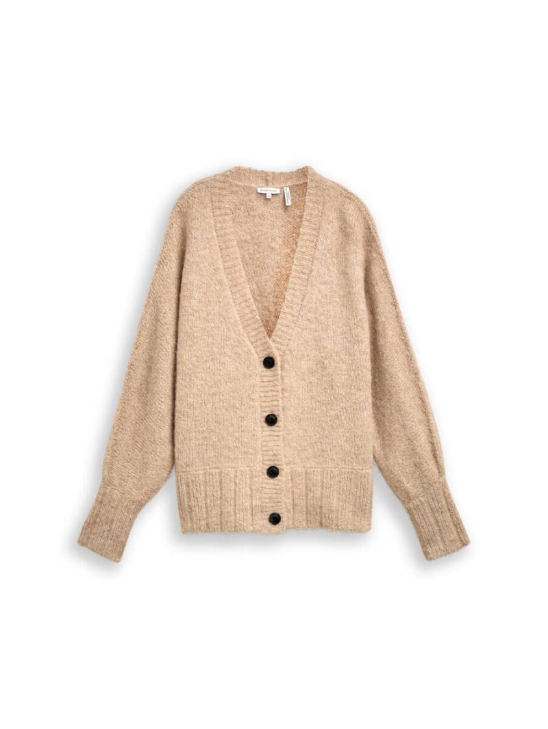 Tom Tailor - Oversize Cardigan mit Wollanteil beige - Gr. - M von Tom Tailor
