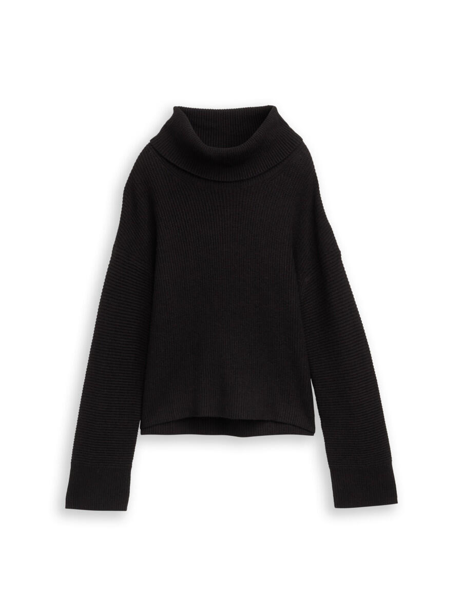 Tom Tailor - Oversize Rollkragenpullover schwarz - Gr. - XS von Tom Tailor