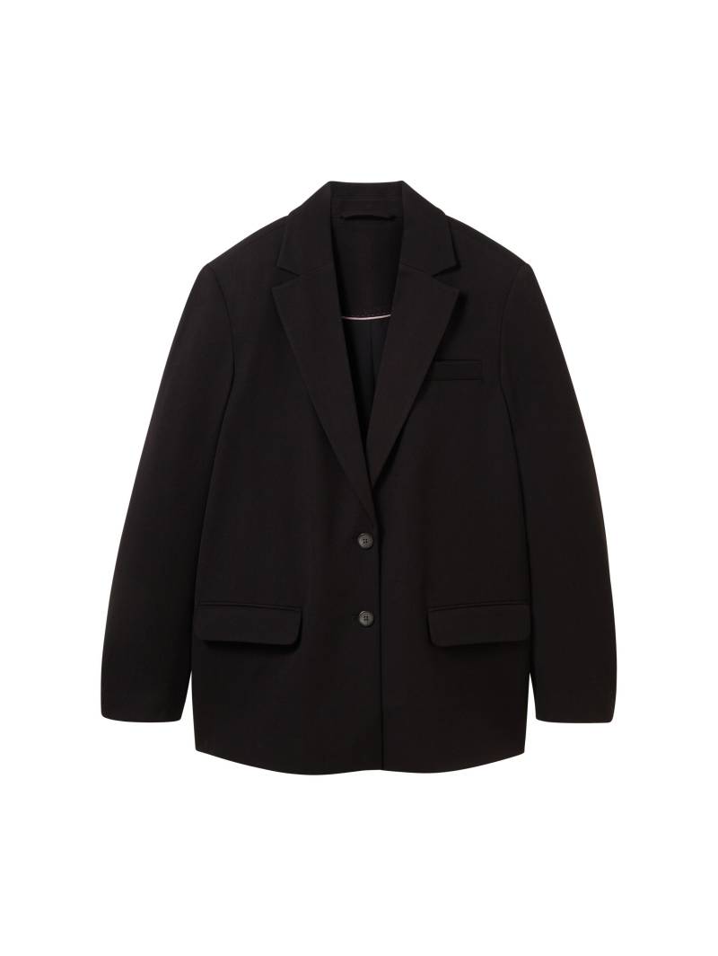 Tom Tailor - Oversized Blazer mit recyceltem Polyester deep black - Gr. - 40 von Tom Tailor