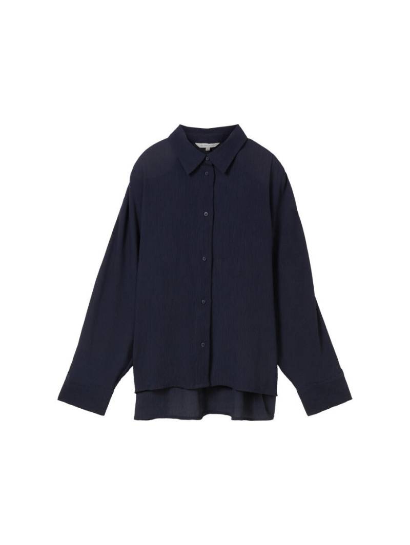 Tom Tailor - Oversized Bluse mit Struktur blau - Gr. - 36 von Tom Tailor
