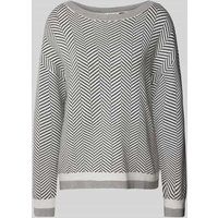 Tom Tailor Oversized Strickpullover mit U-Boot-Ausschnitt in Anthrazit, Größe S von Tom Tailor