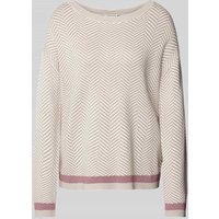 Tom Tailor Oversized Strickpullover mit U-Boot-Ausschnitt in Taupe, Größe XS von Tom Tailor