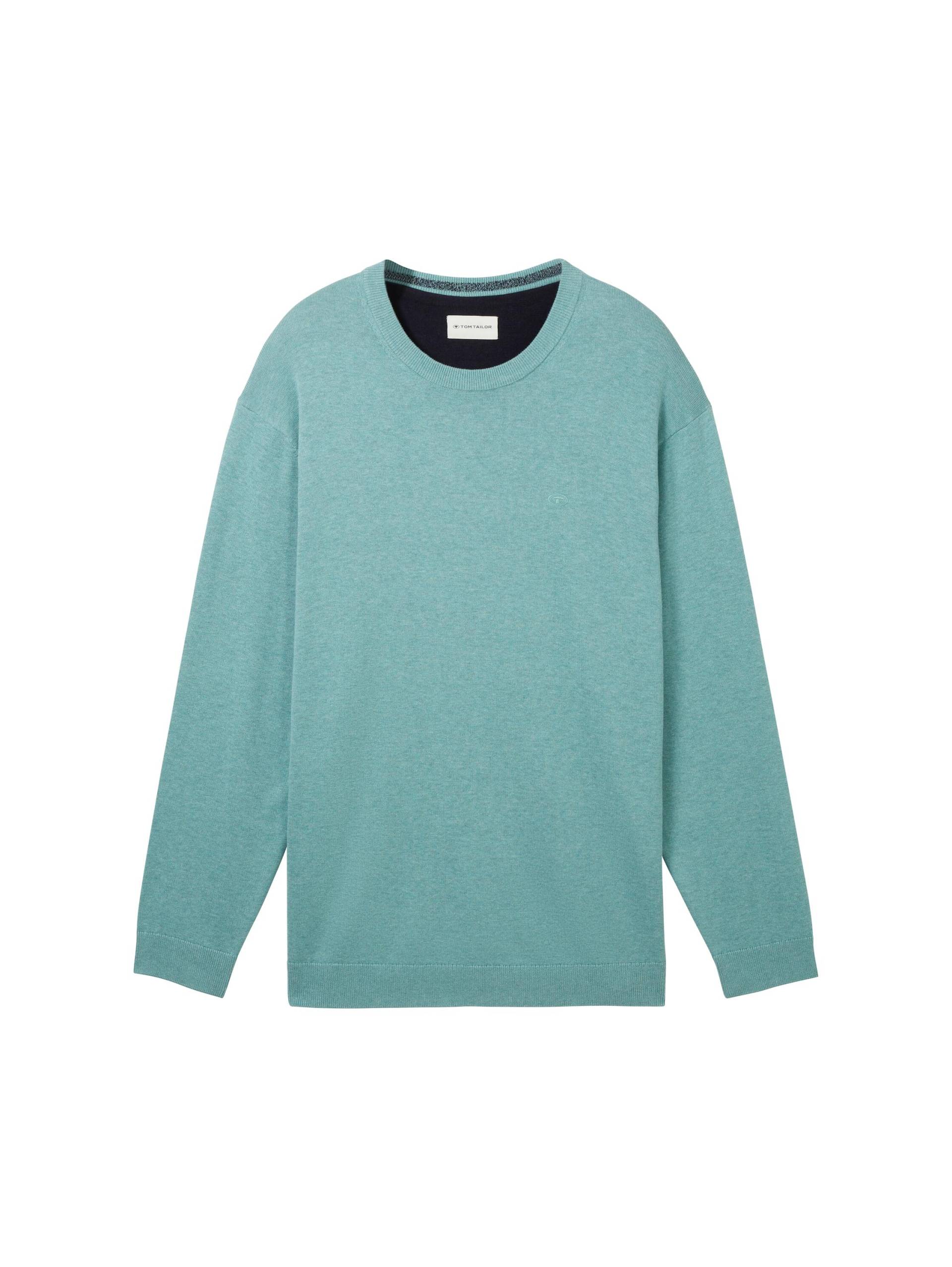 Tom Tailor - Plus Size - Basic Strickpullover soft mint melange - Gr. - 3XL von Tom Tailor
