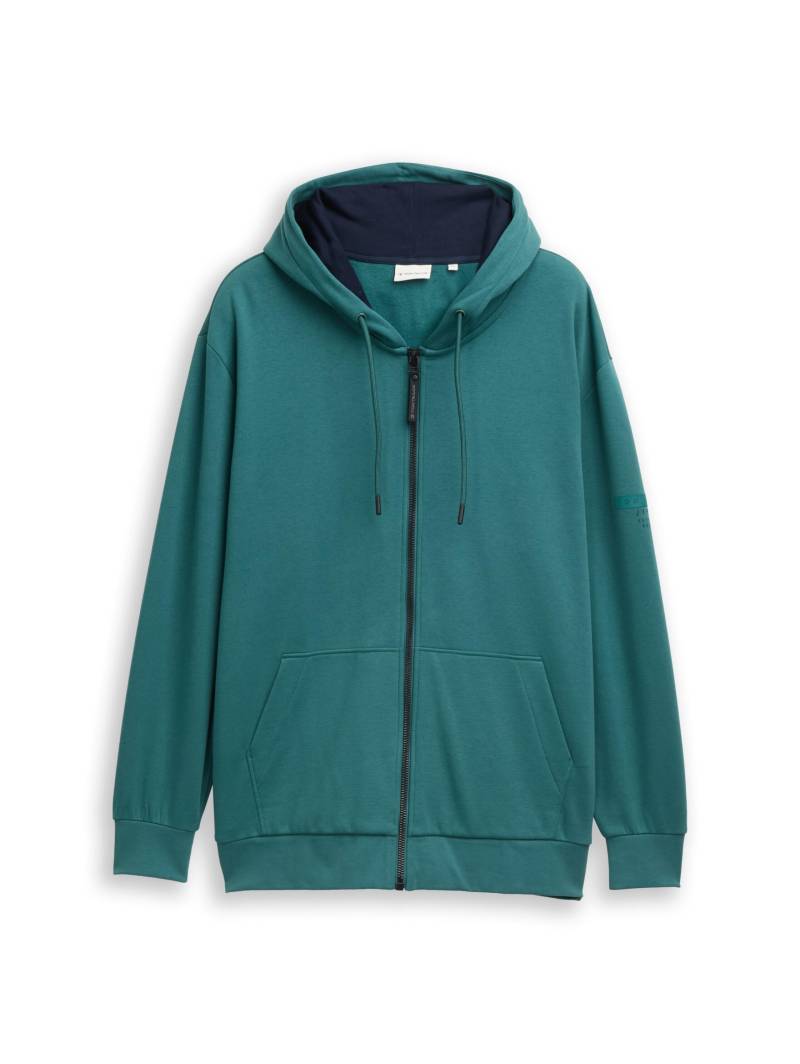 Tom Tailor - Plus Size - Basic Sweatjacke jasper green - Gr. - 4XL von Tom Tailor