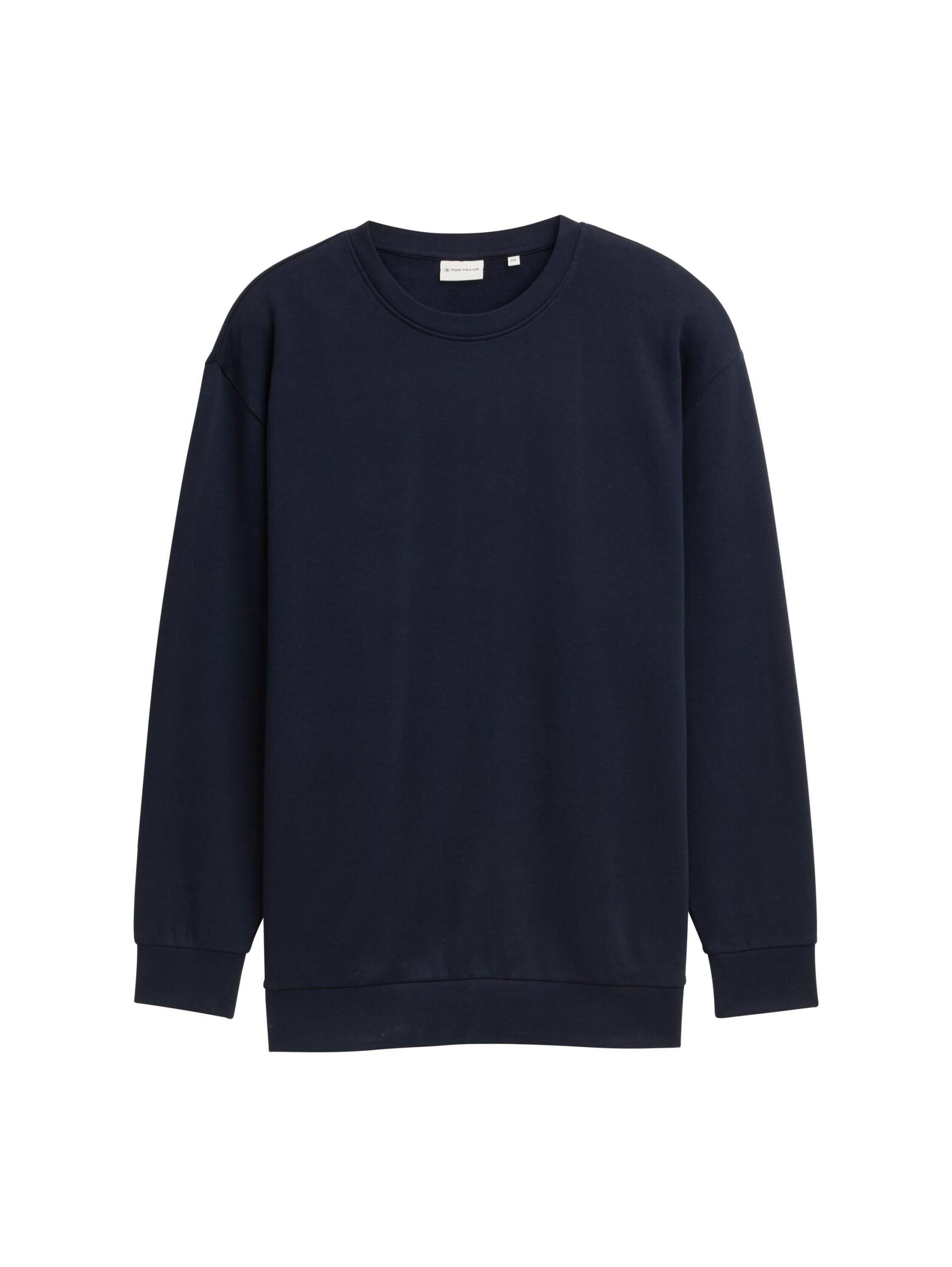 Tom Tailor - Plus Size - Basic Sweatshirt in Unifarben sky captain blue - Gr. - 4XL von Tom Tailor