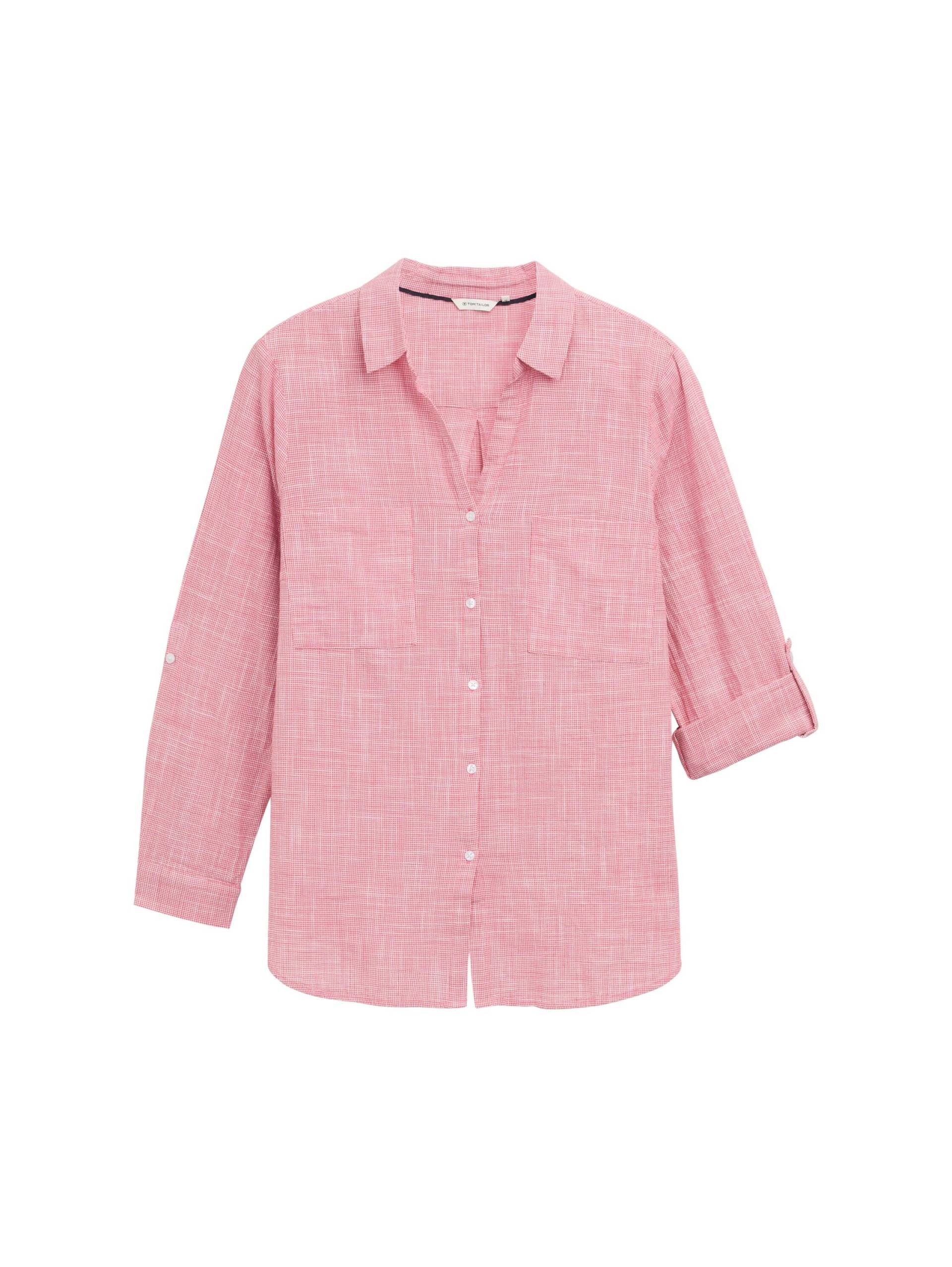 Tom Tailor - Plus Size - Bluse mit Brusttaschen berry red - Gr. - 52 von Tom Tailor