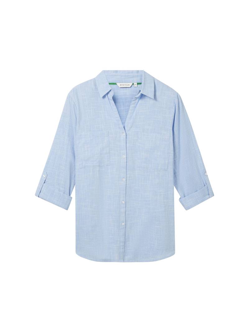 Tom Tailor - Plus Size - Bluse mit Brusttaschen dreamy blue - Gr. - 44 von Tom Tailor