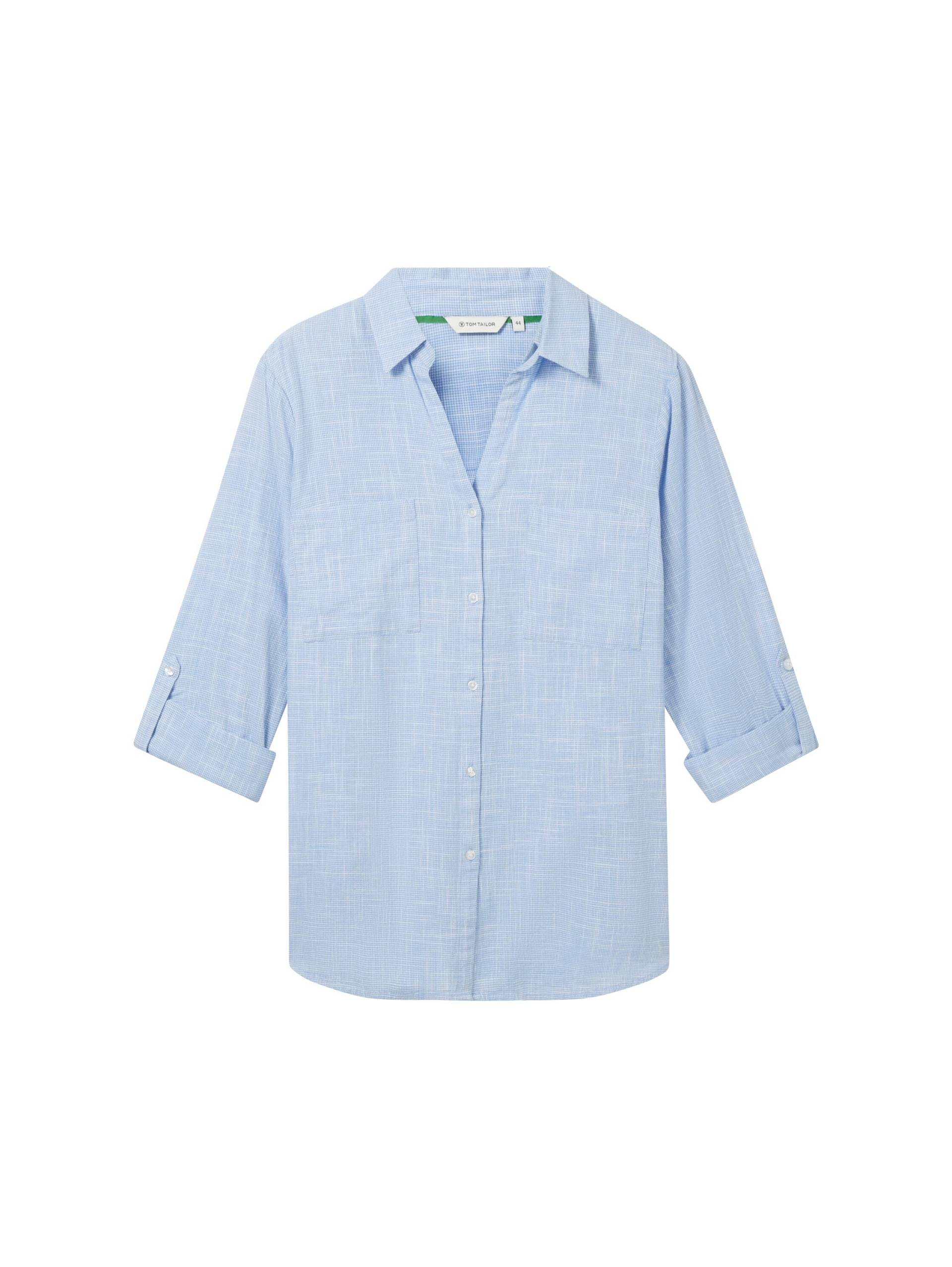 Tom Tailor - Plus Size - Bluse mit Brusttaschen dreamy blue - Gr. - 50 von Tom Tailor