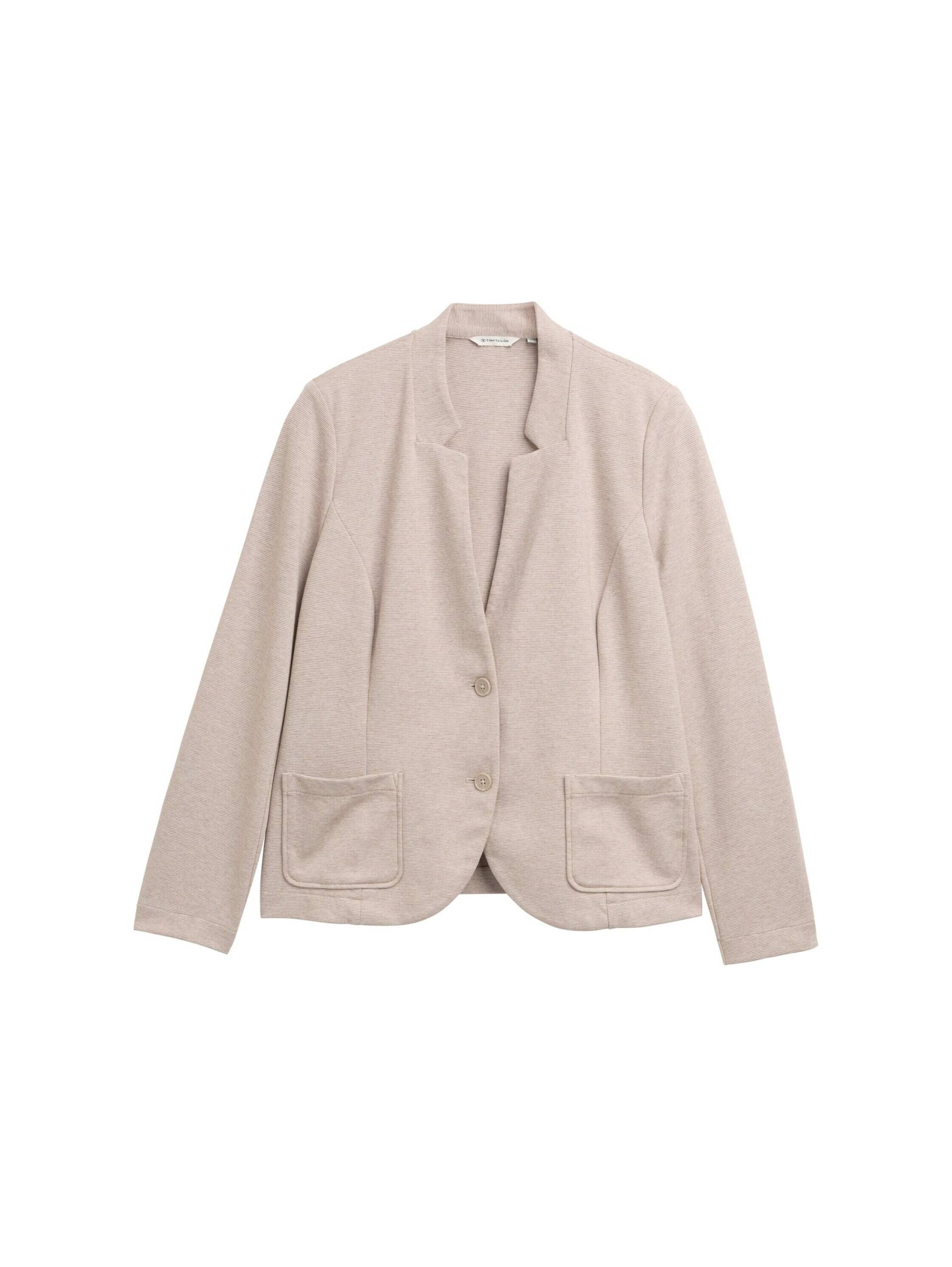 Tom Tailor - Plus Size - Fitted Blazer soft taupe melange - Gr. - 48 von Tom Tailor