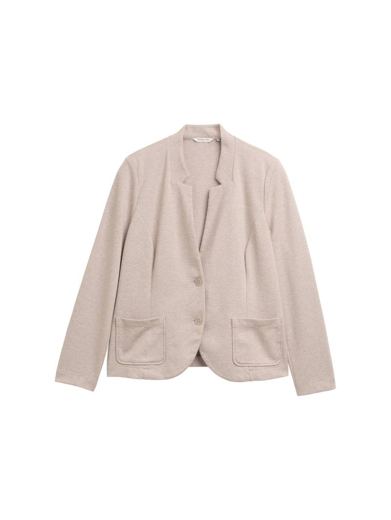 Tom Tailor - Plus Size - Fitted Blazer soft taupe melange - Gr. - 50 von Tom Tailor