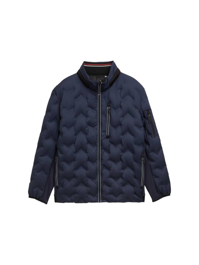 Tom Tailor - Plus Size - Hybrid Lightweight Steppjacke mit verstaubarer Kapuze sky captain blue - Gr. - 5XL von Tom Tailor