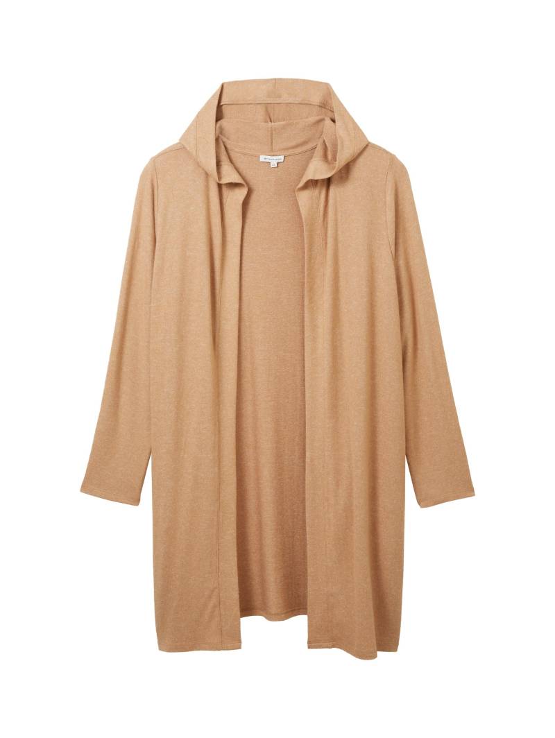 Tom Tailor - Plus Size - Langer Cardigan blush mahogany melange - Gr. - 46 von Tom Tailor