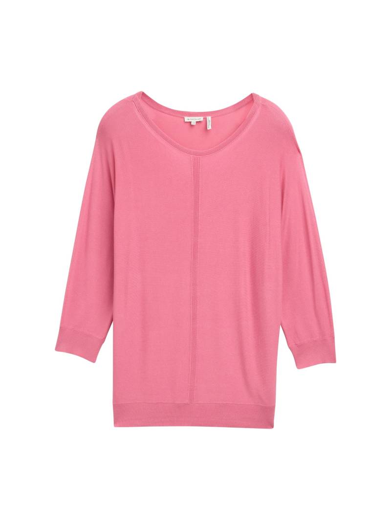 Tom Tailor - Plus Size - Strickpullover mit Fledermausärmeln bright rose - Gr. - 44 von Tom Tailor