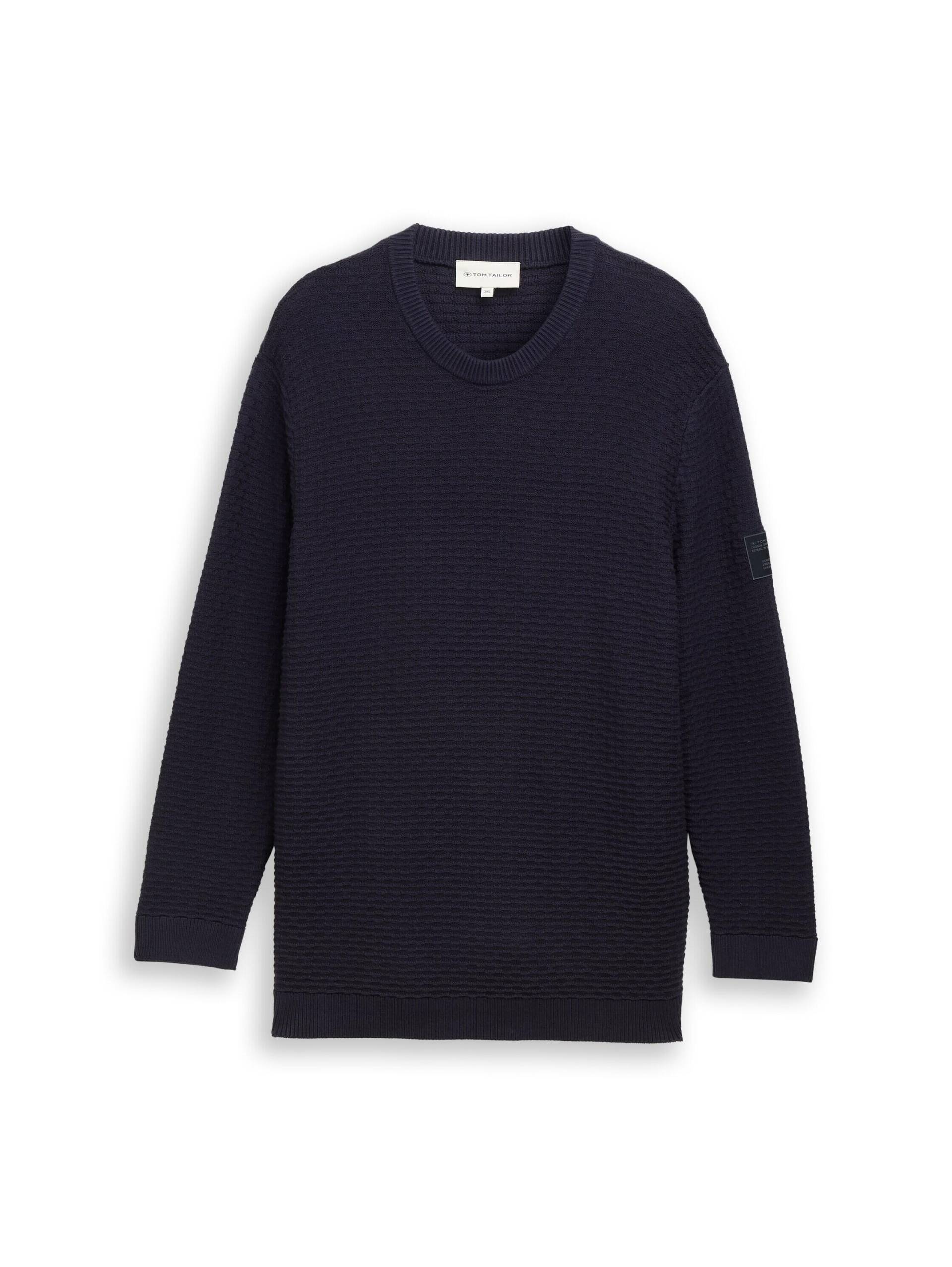 Tom Tailor - Plus Size - Strickpullover mit Rundhalsausschnitt sky captain blue - Gr. - 4XL von Tom Tailor