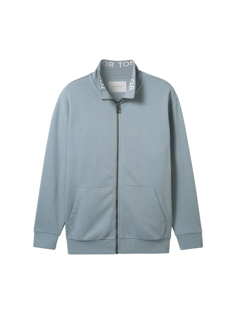 Tom Tailor - Plus Size - Sweatjacke mit Stehkragen grey mint - Gr. - 3XL von Tom Tailor