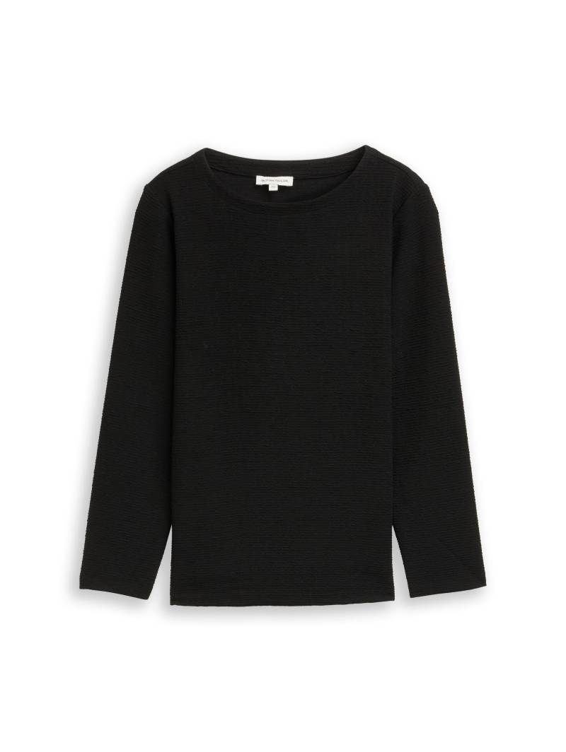 Tom Tailor - Plus Size - Sweatshirt mit Glitzer-Effekt deep black - Gr. - 50 von Tom Tailor