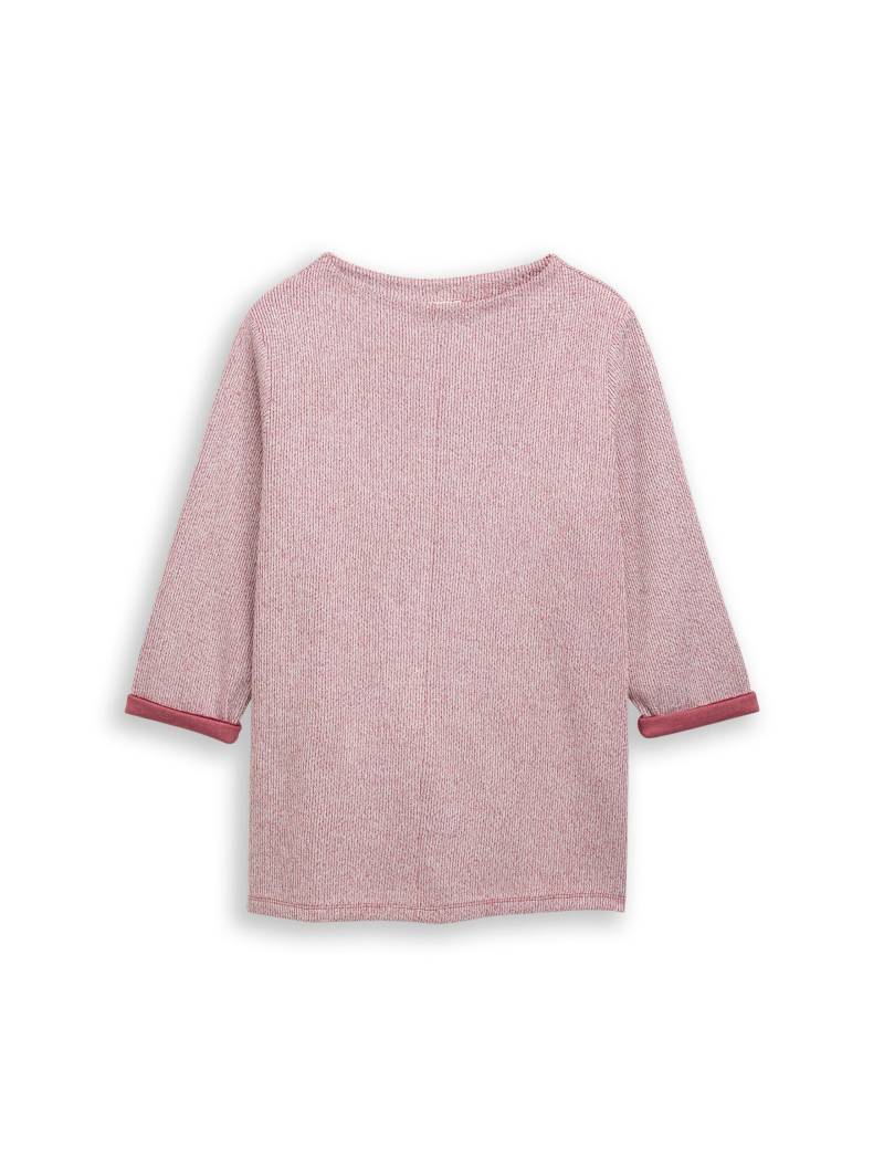 Tom Tailor - Plus Size - Sweatshirt mit Stehkragen rumba red melange - Gr. - 54 von Tom Tailor