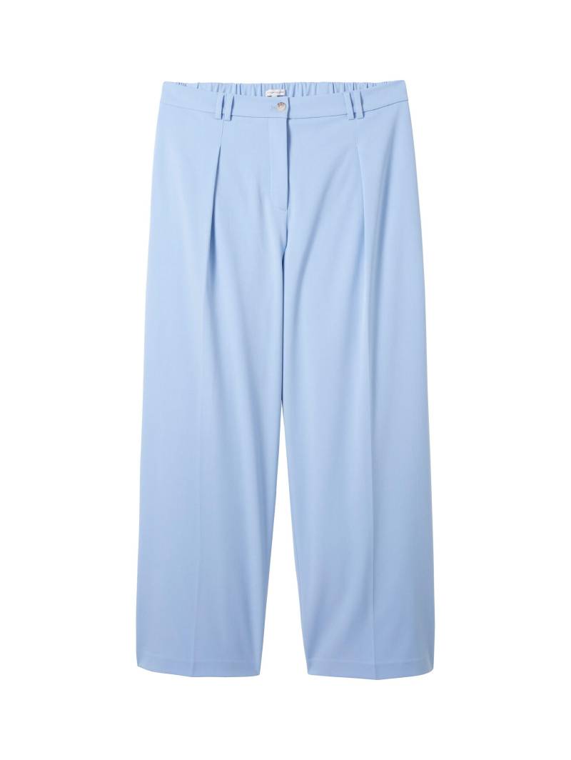 Tom Tailor - Plus Size - Wide Leg Hose mit recyceltem Polyester light fjord blue - Gr. - 50 von Tom Tailor