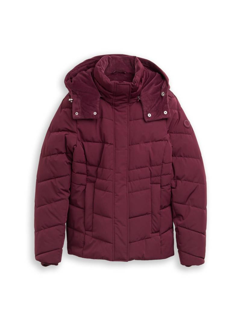 Tom Tailor - Puffer-Jacke mit abnehmbarer Kapuze bordeaux red - Gr. - XXL von Tom Tailor