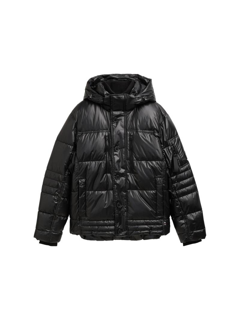 Tom Tailor - Puffer-Jacke mit abnehmbarer Kapuze shiny black - Gr. - L von Tom Tailor