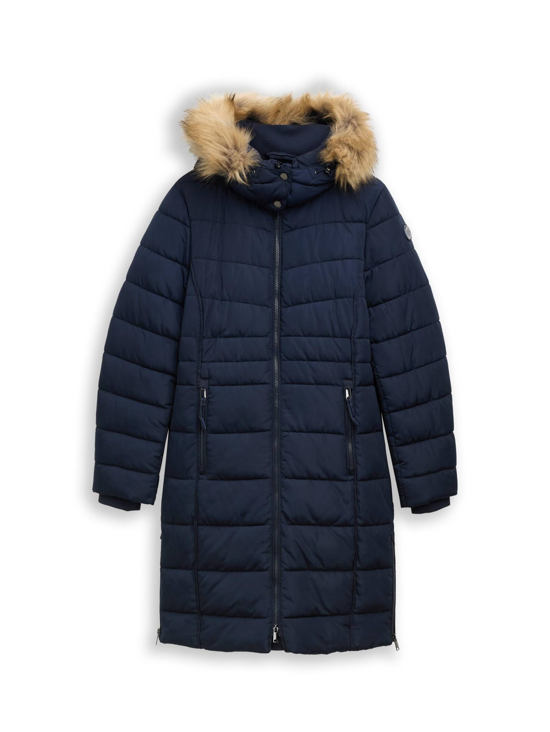 Tom Tailor - Puffer-Mantel mit abnehmbarer Kapuze sky captain blue - Gr. - M von Tom Tailor