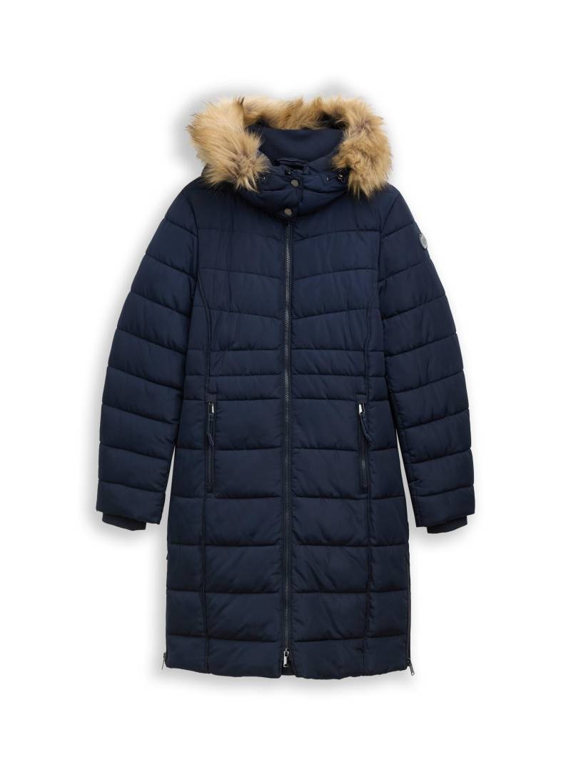 Tom Tailor - Puffer-Mantel mit abnehmbarer Kapuze sky captain blue - Gr. - M von Tom Tailor