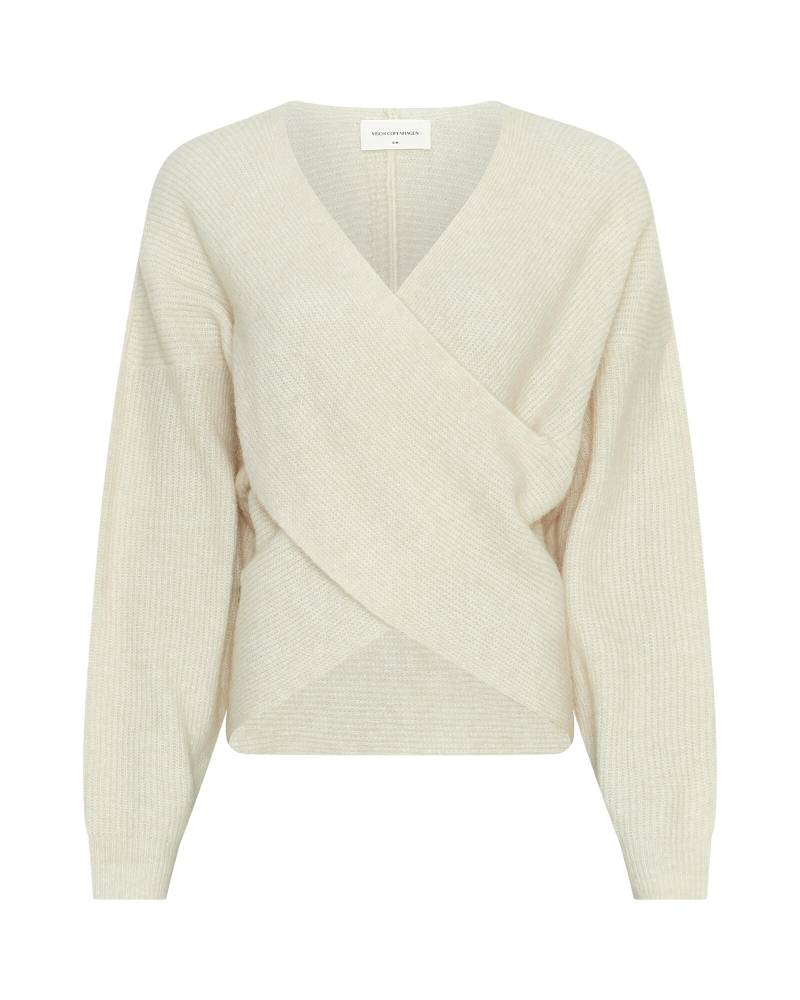 msch copenhagen - MSCHZinelle Hope Wrap Pullover fog melange von msch copenhagen