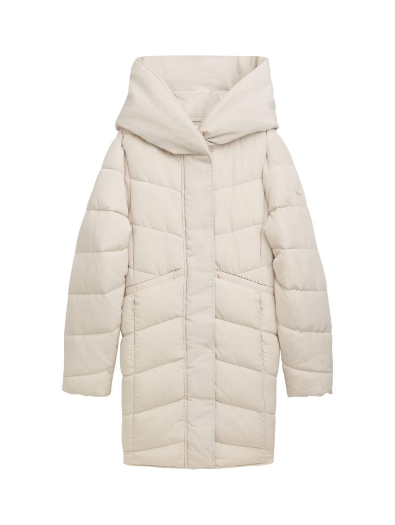 Tom Tailor - Puffermantel mit Kapuze dusty beige - Gr. - M von Tom Tailor