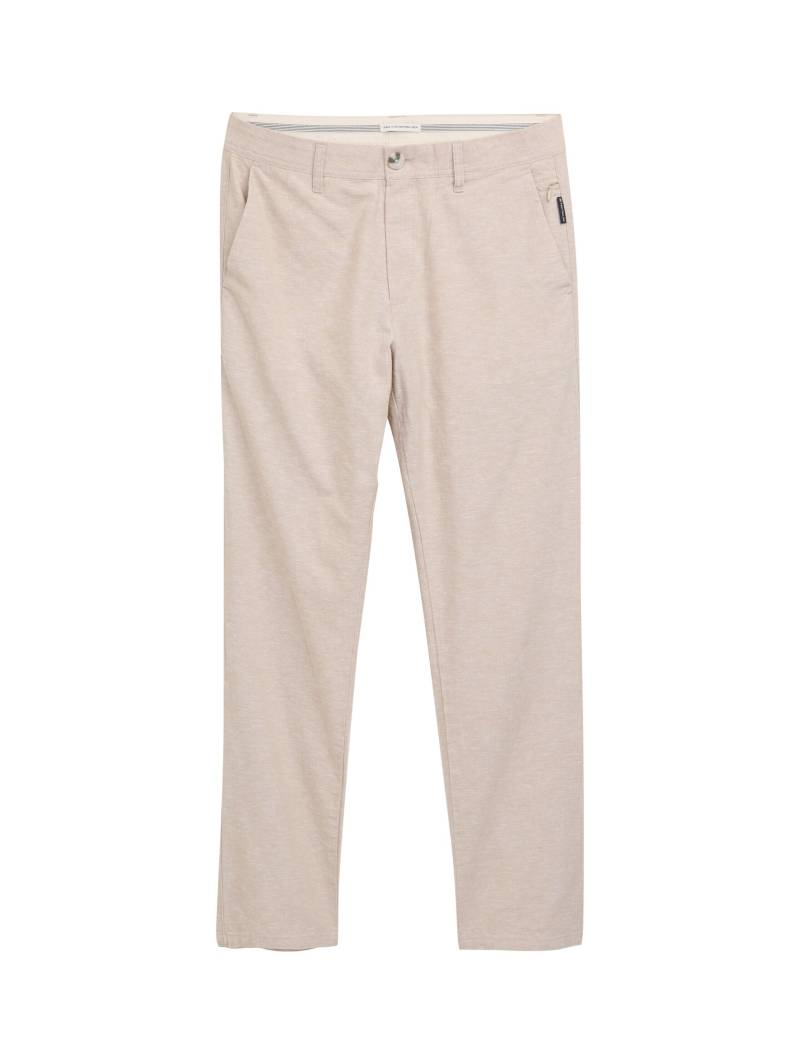 Tom Tailor - Regular Chino Hose mit Leinenanteil silver ecru chambray - Gr. - 32/34 von Tom Tailor