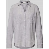 Tom Tailor Regular Fit Bluse mit Brusttaschen in Hellgrau, Größe 36 von Tom Tailor
