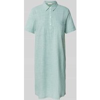Tom Tailor Regular Fit Blusenkleid aus reiner Baumwolle in Mint, Größe 40 von Tom Tailor
