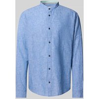 Tom Tailor Regular Fit Freizeithemd aus Leinen-Baumwoll-Mix in Jeansblau, Größe XXL von Tom Tailor