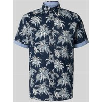 Tom Tailor Regular Fit Freizeithemd aus reiner Baumwolle in Marine, Größe XXL von Tom Tailor