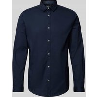 Tom Tailor Regular Fit Freizeithemd mit Kentkragen in Dunkelblau, Größe M von Tom Tailor
