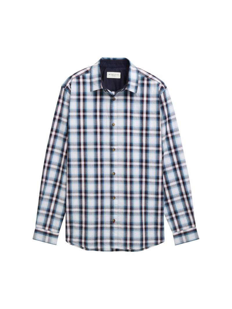 Tom Tailor - Regular Fit Hemd mit Karo-Muster white blue shades check - Gr. - XL von Tom Tailor