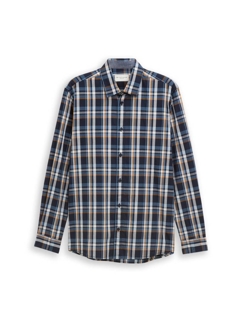 Tom Tailor - Regular Fit Hemd mit Karomuster navy multicolor check - Gr. - M von Tom Tailor
