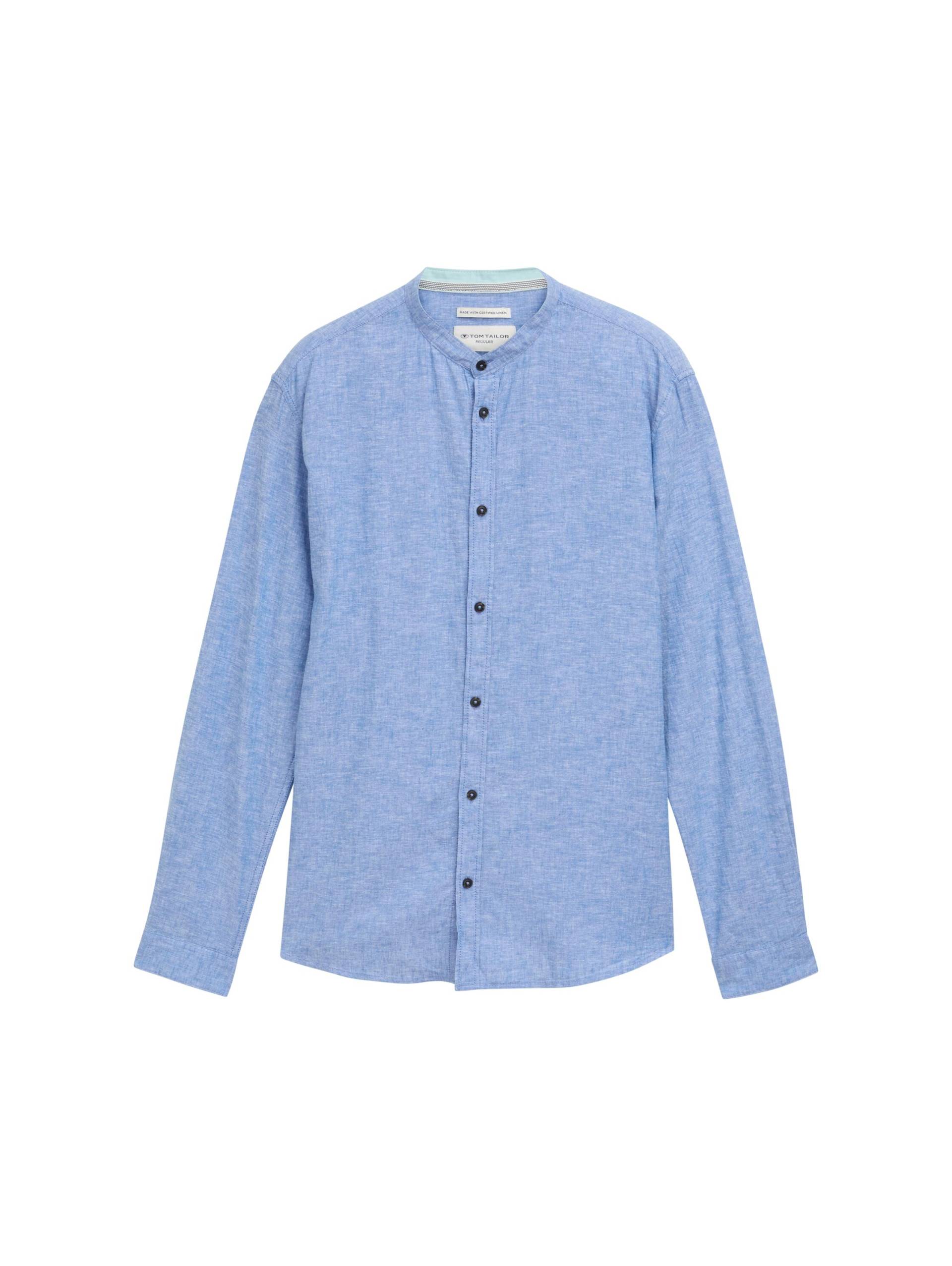 Tom Tailor - Regular Fit Hemd mit Leinenanteil sapphire blue chambray - Gr. - XXL von Tom Tailor