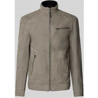 Tom Tailor Regular Fit Jacke in Lederoptik aus reiner Viskose mit gesteppter Schulterpasse in Graphit, Größe XXL von Tom Tailor