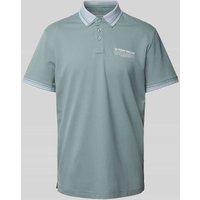 Tom Tailor Regular Fit Poloshirt mit Label-Print in Hellgruen, Größe S von Tom Tailor