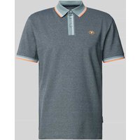 Tom Tailor Regular Fit Poloshirt mit Logo-Print in Anthrazit, Größe S von Tom Tailor