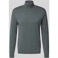 Tom Tailor Regular Fit Rollkragenpullover aus reiner Baumwolle in Anthrazit, Größe XXL von Tom Tailor