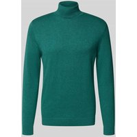 Tom Tailor Regular Fit Rollkragenpullover aus reiner Baumwolle in Smaragd, Größe S von Tom Tailor